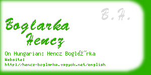 boglarka hencz business card